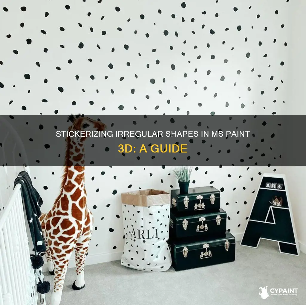 how to sticker an irregular shape ms paint 3d