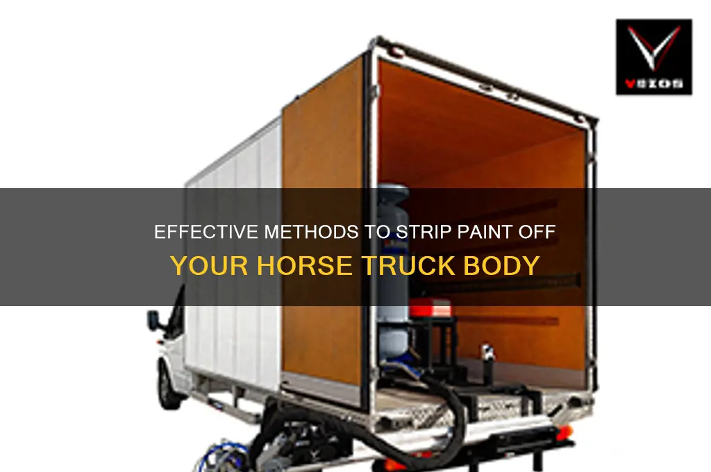 how to stip paint off horse truck body