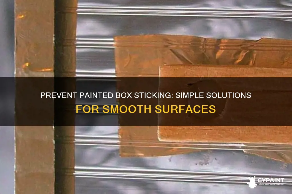 how to stop a painted box from sticking