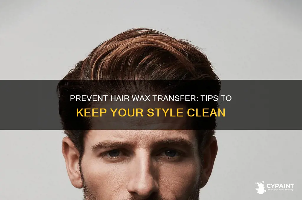 how to stop hair paint wax from transferring