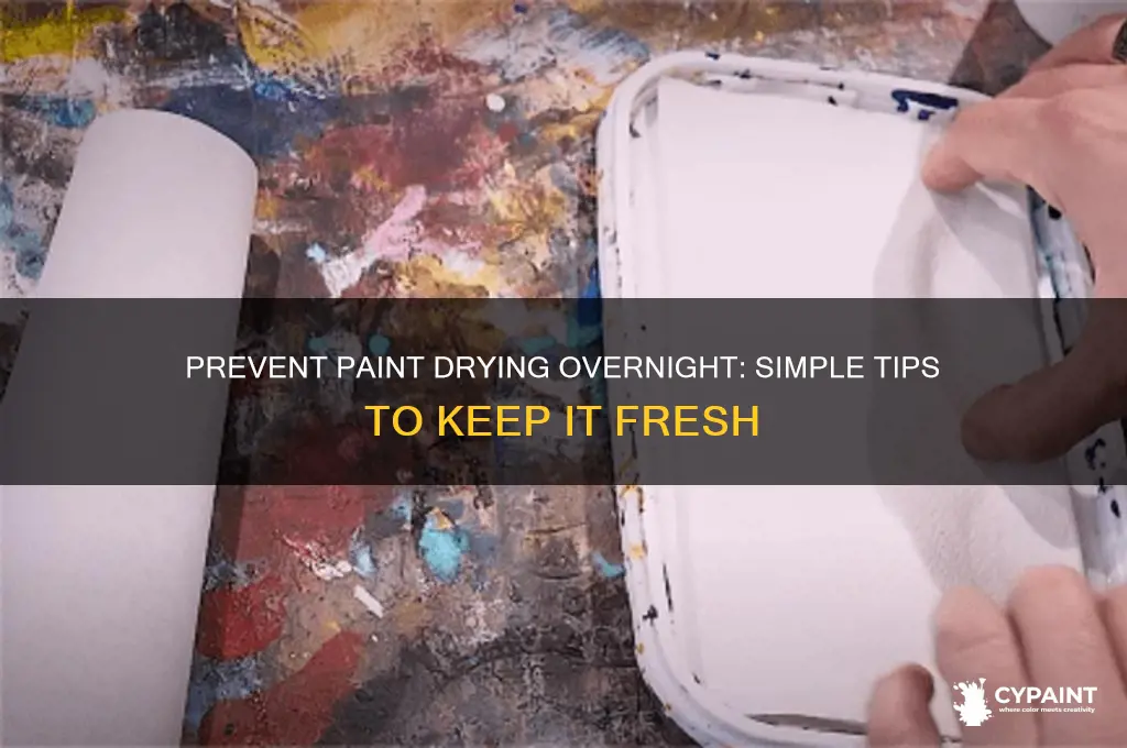 how to stop paint from drying out overnight