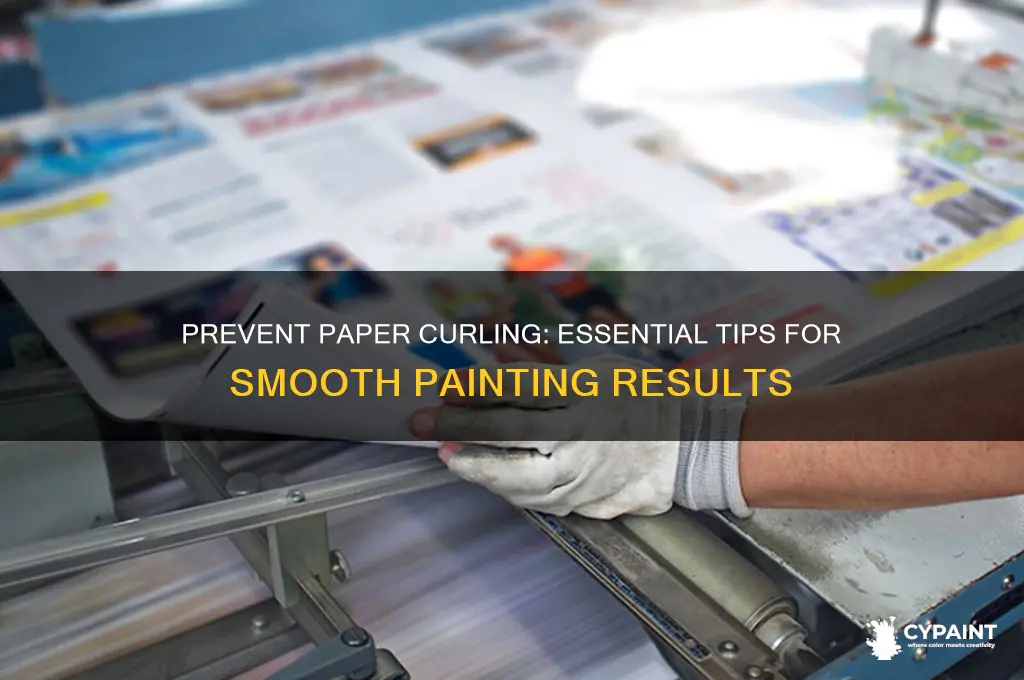 how to stop paper from curling when painting