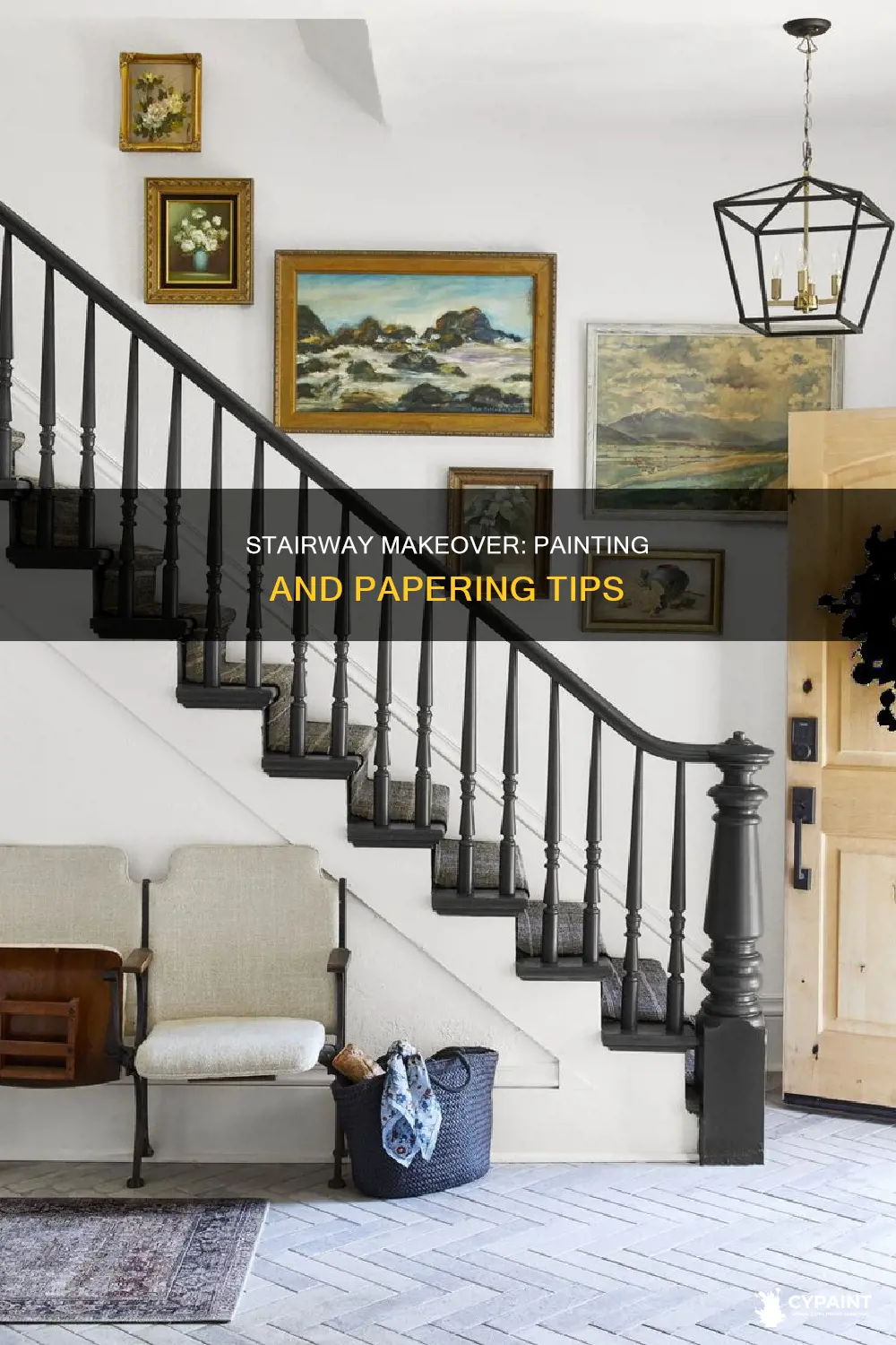 how to stopwall paint or paper at a stairway