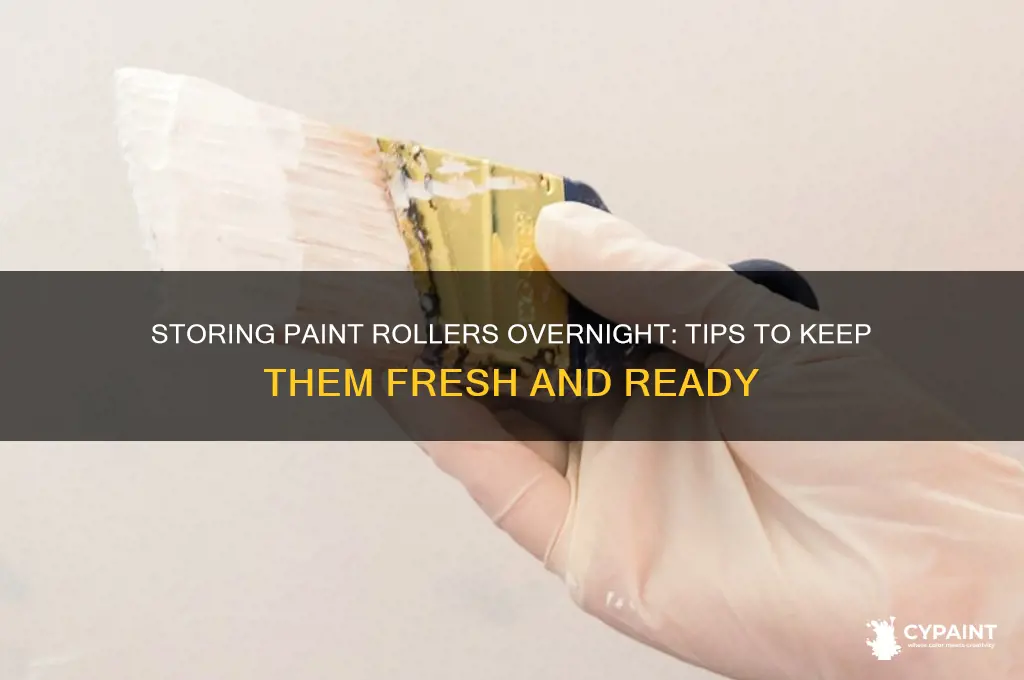 how to store a roller with paint on it overnight