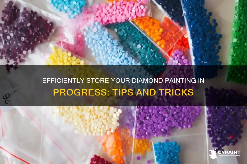 how to store diamond painting in progress