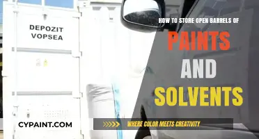 The Safe Storage of Open Barrels of Paints and Solvents
