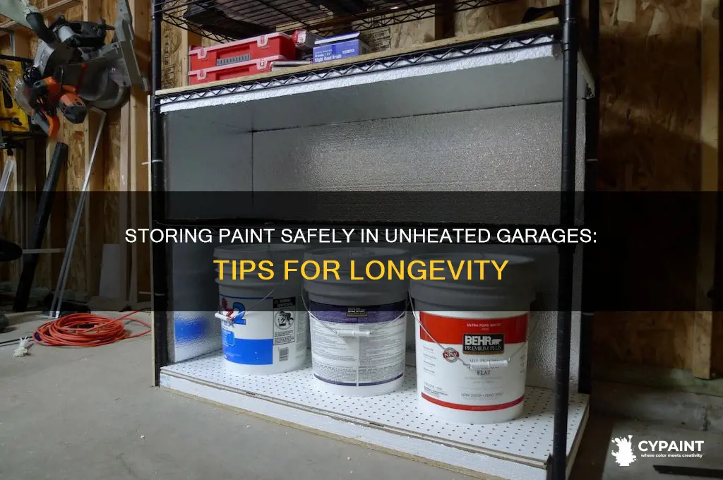 how to store paint in a unheated garage