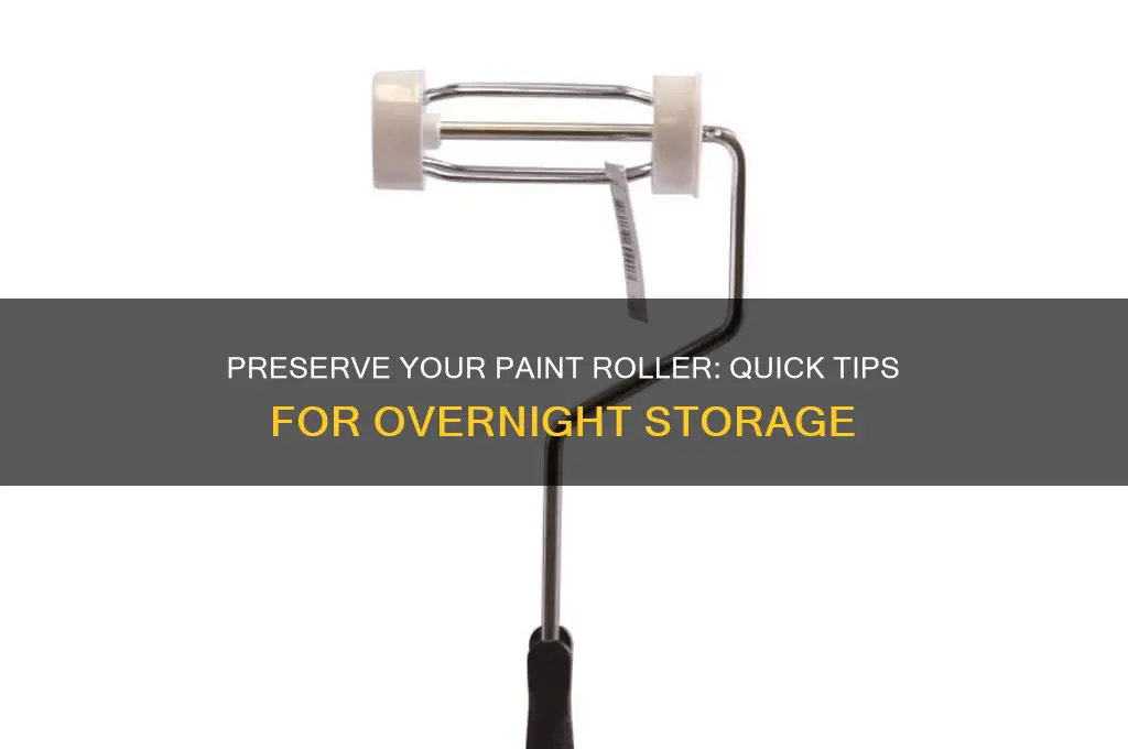 how to store paint roller for next day
