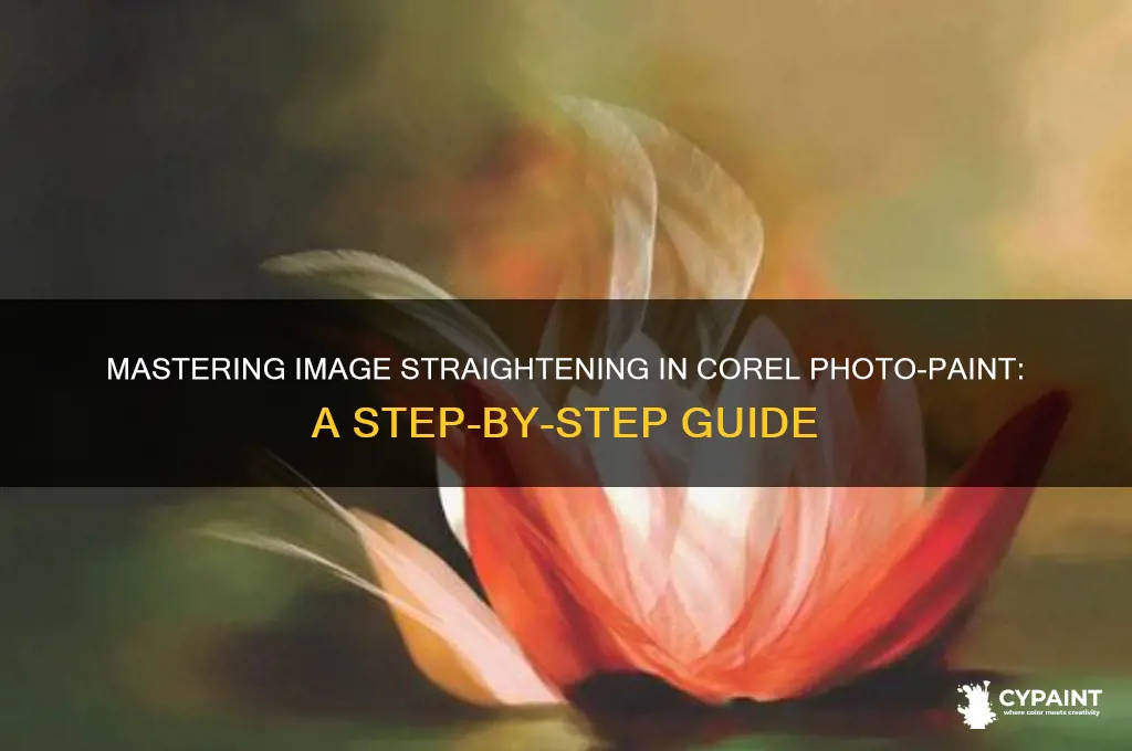 how to straighten image in corel photo paint