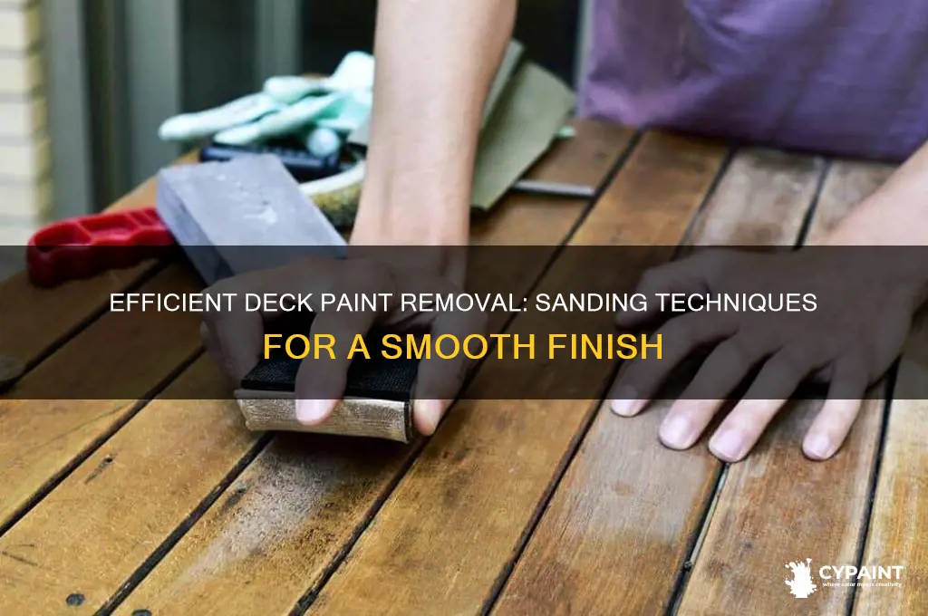how to strip a deck of paint with a sander