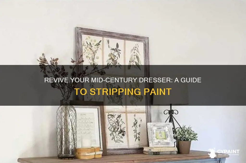 how to strip a painted mid century dresser