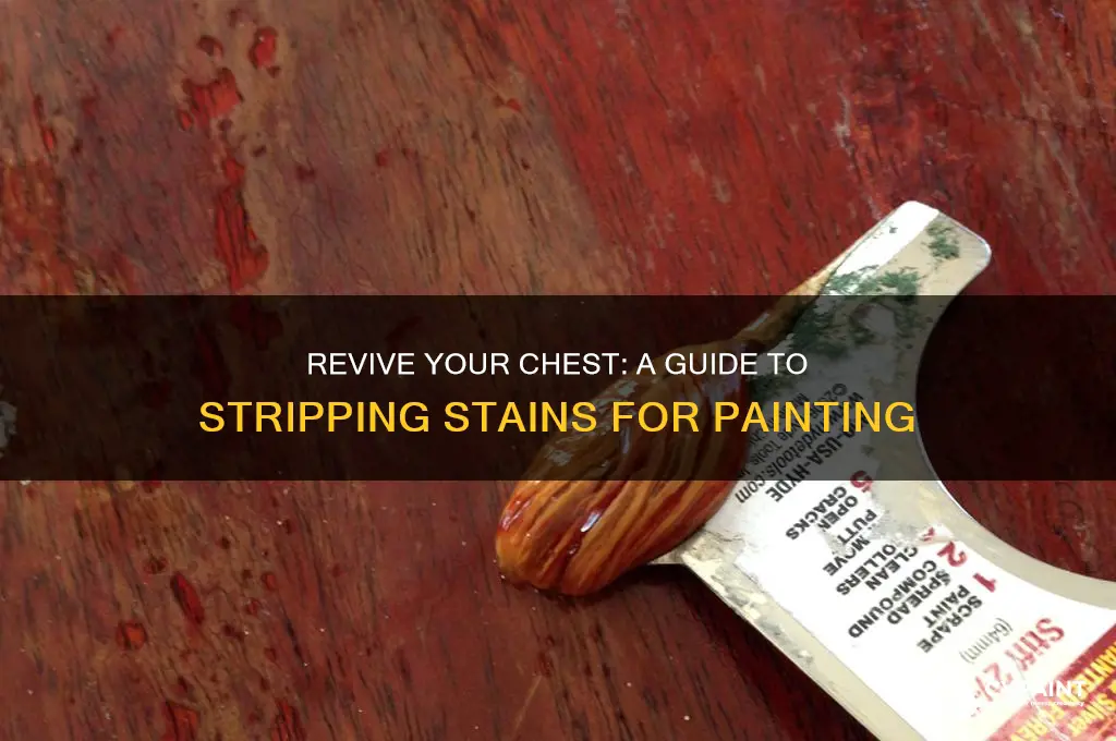 how to strip a stained chest for painting