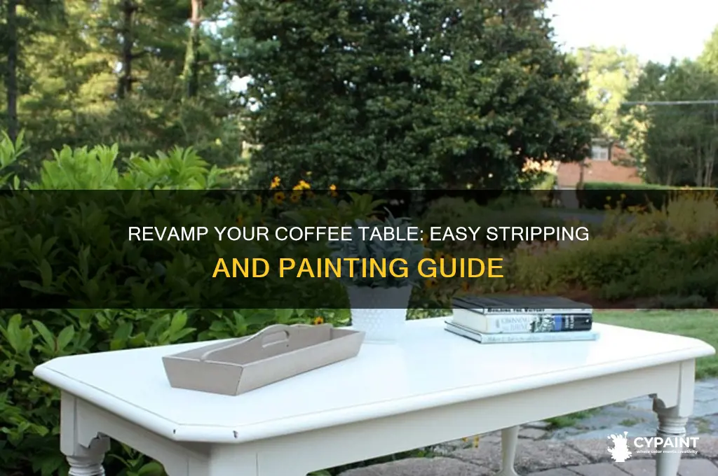 how to strip and paint a coffee table