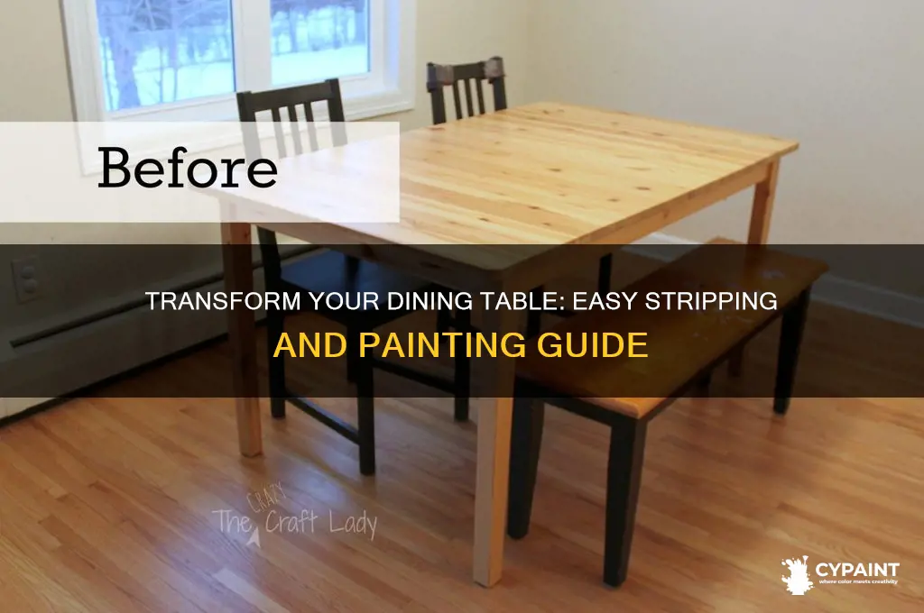 how to strip and paint a dining table