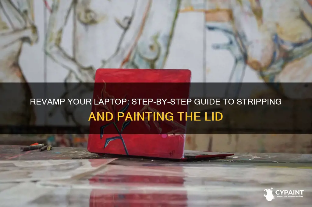 how to strip and paint a laptop lid