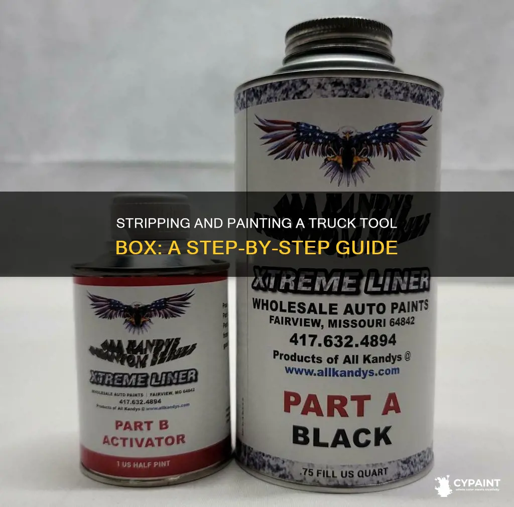 how to strip and paint silver truck tool box