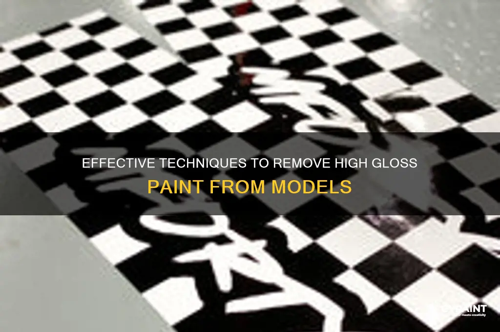 how to strip high gloss paint from models