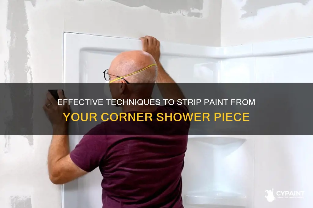 how to strip off painted corner shower piece