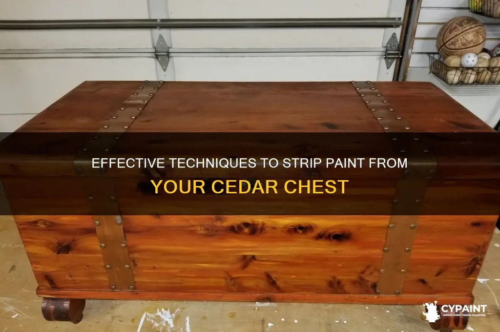 how to strip paint from a cedar chest