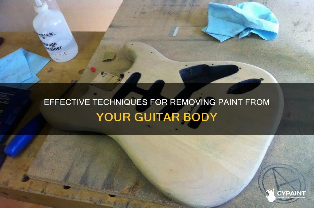 how to strip paint from a guitar body