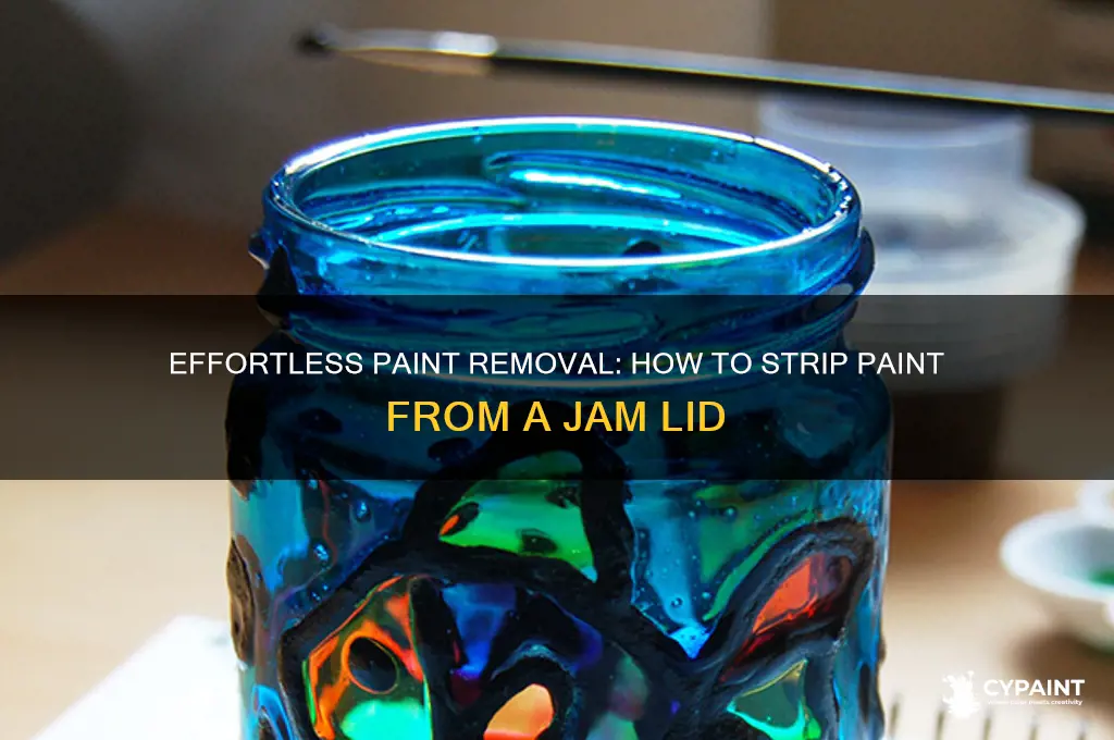 how to strip paint from a jam lid