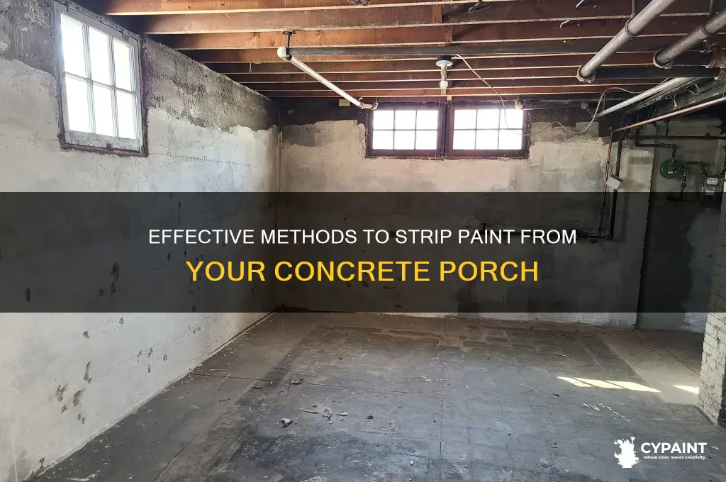 how to strip paint from concrete porch