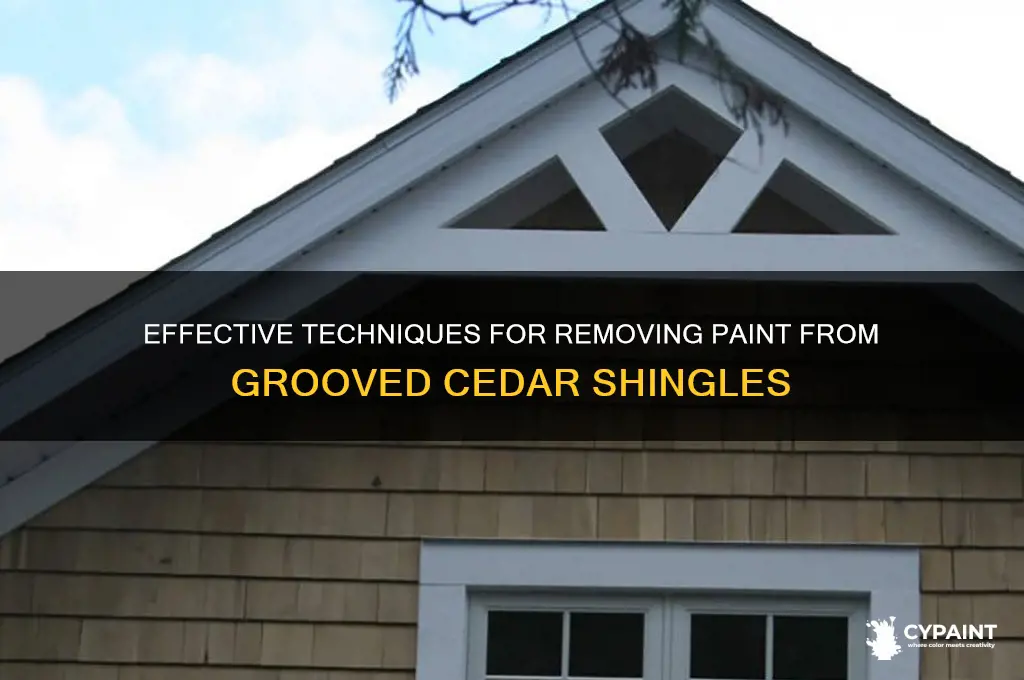 how to strip paint from grooved cedar shingles