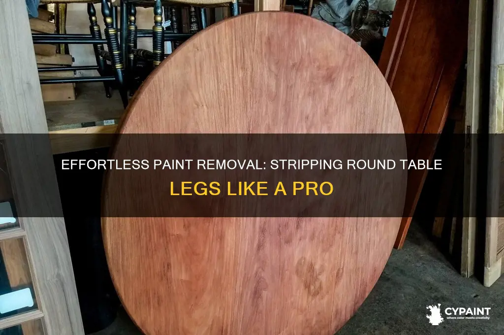 how to strip paint from round table legs