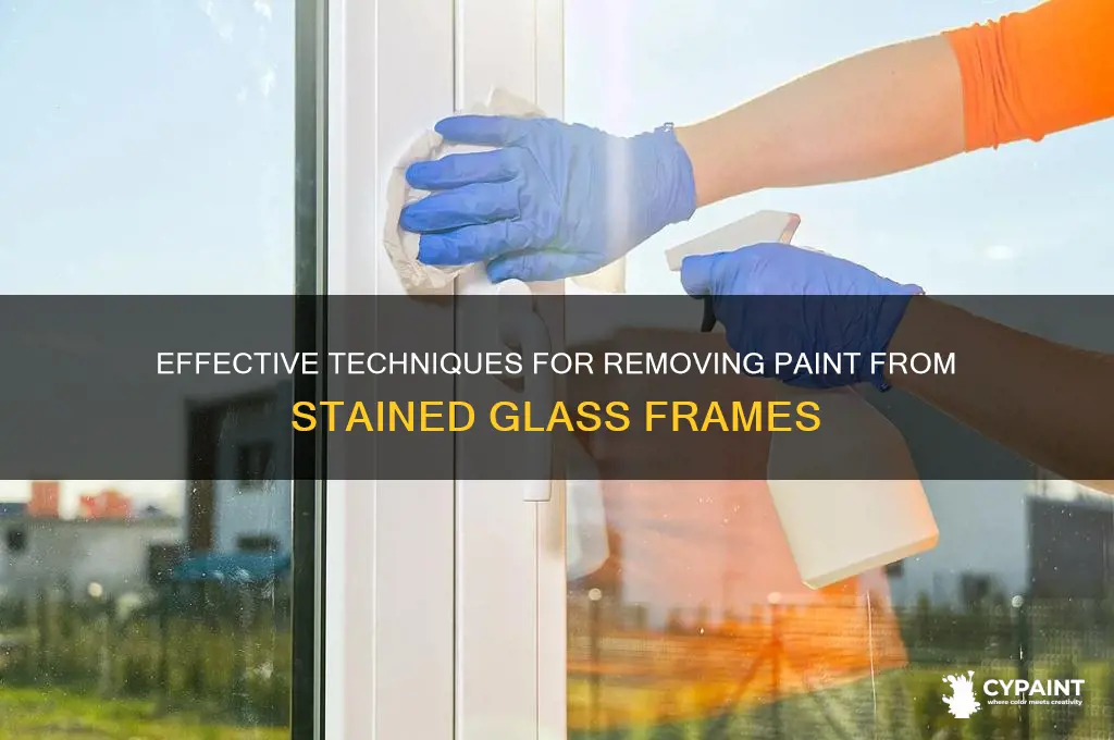 how to strip paint from stained glass fram