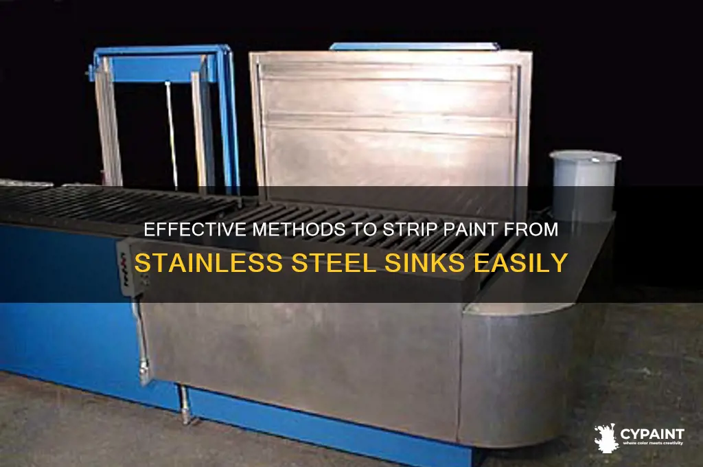 how to strip paint from stainless steel sink
