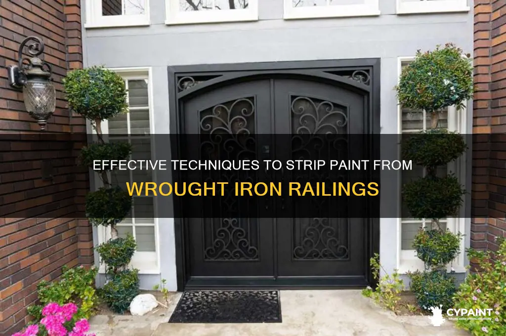 how to strip paint from wrought iron railing