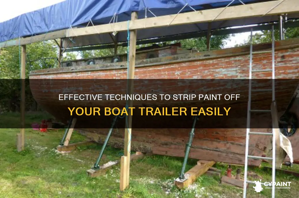 how to strip paint off a boat trailer