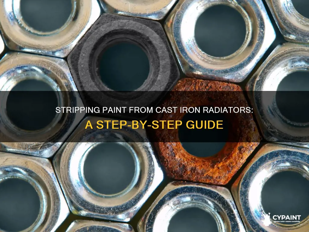how to strip paint off a cast iron radiator
