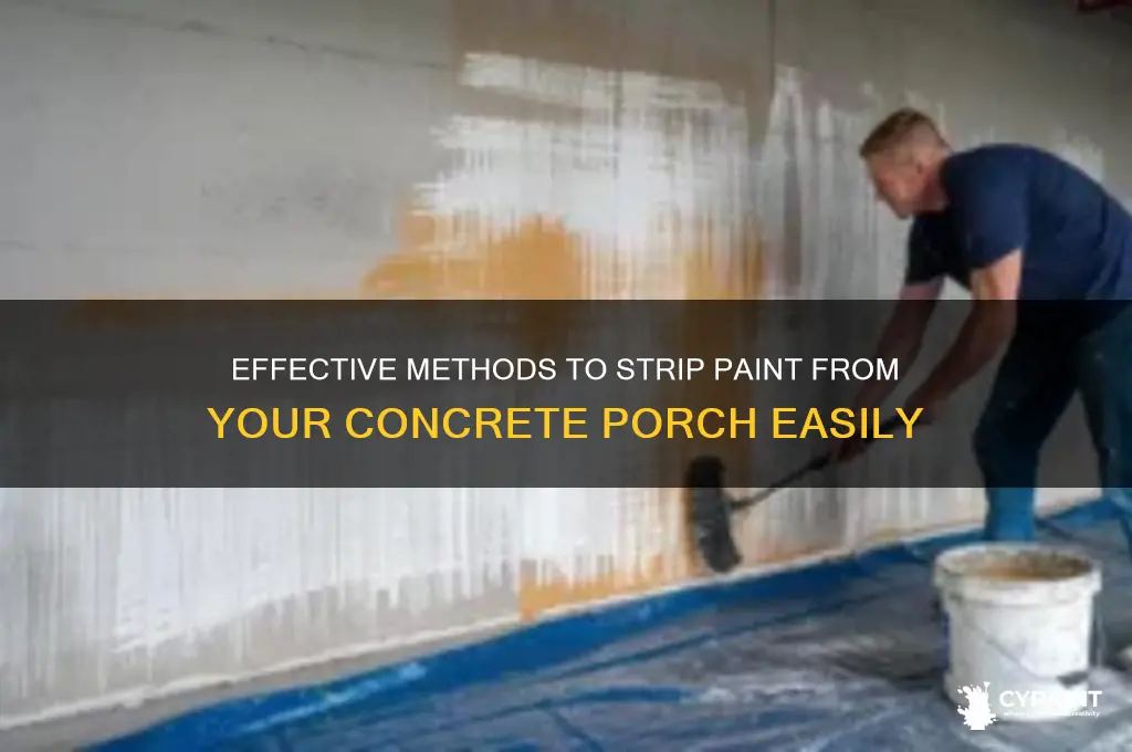 how to strip paint off a concretw porch
