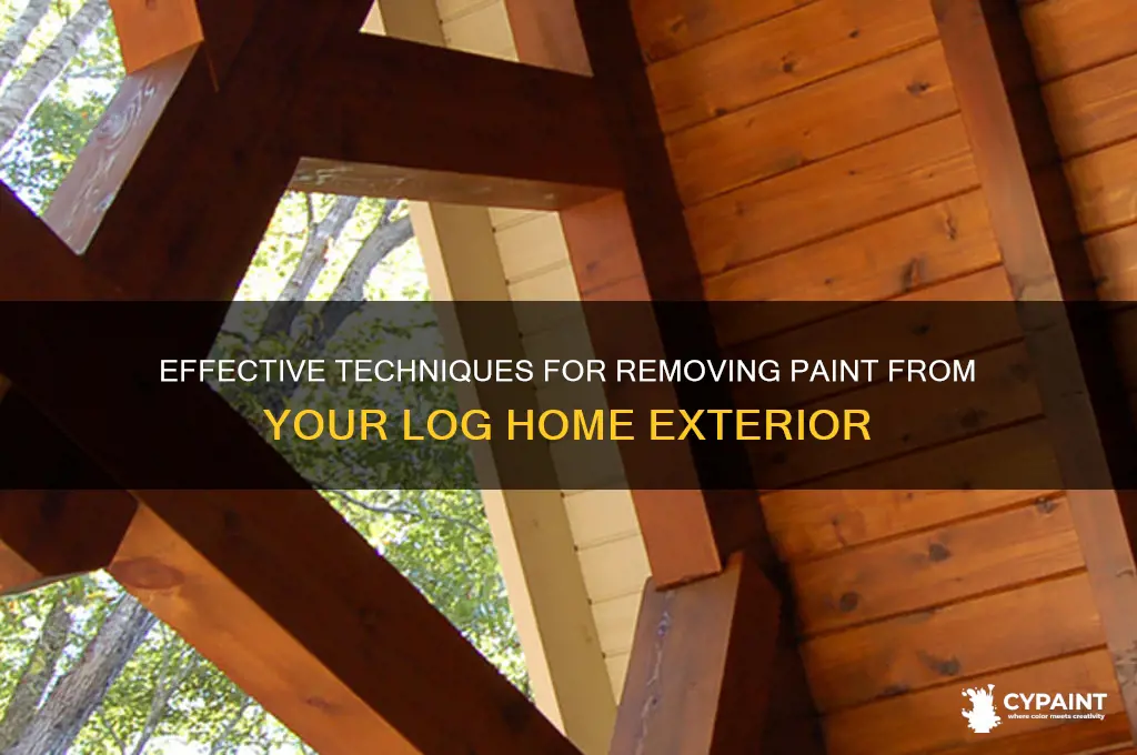 how to strip paint off a log home
