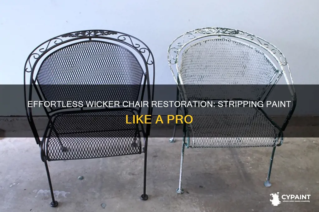 how to strip paint off a wicker chair