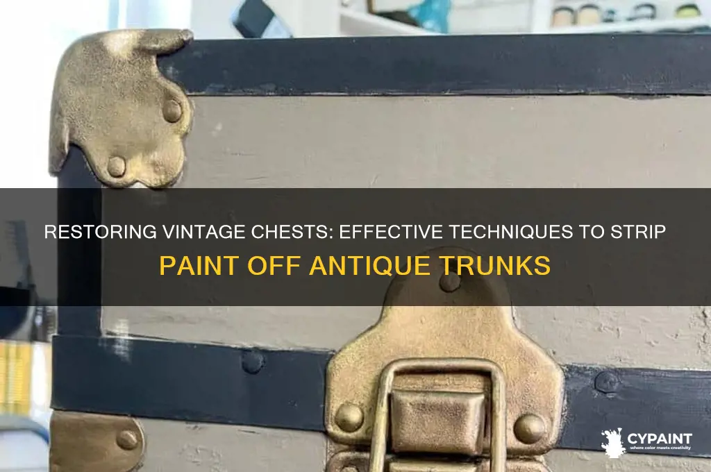 how to strip paint off an antique trunk