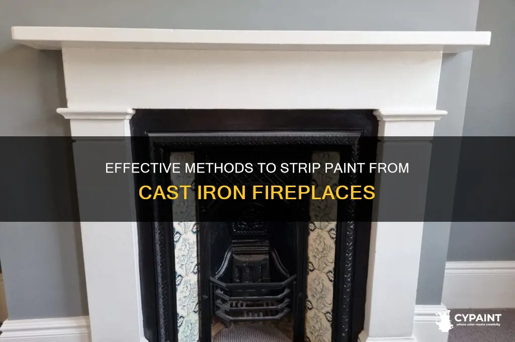 how to strip paint off cast iron fireplace