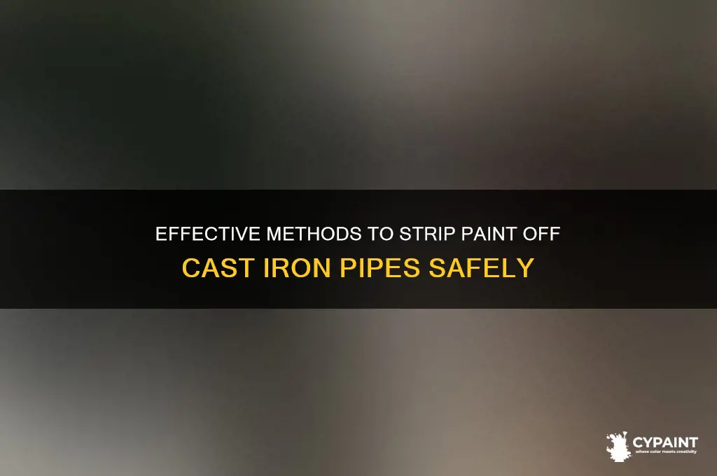 how to strip paint off cast iron pipes