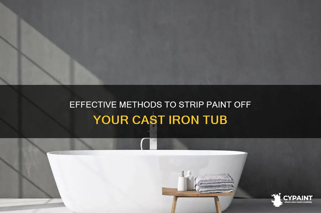 how to strip paint off cast iron tub