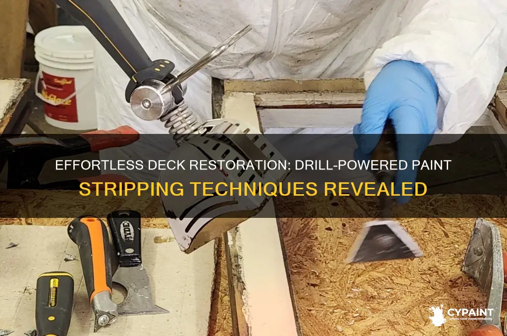 how to strip paint off decking with drill