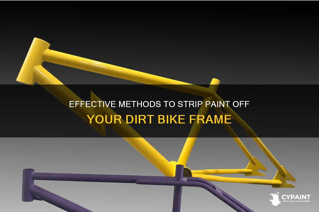 how to strip paint off dirt bike frame