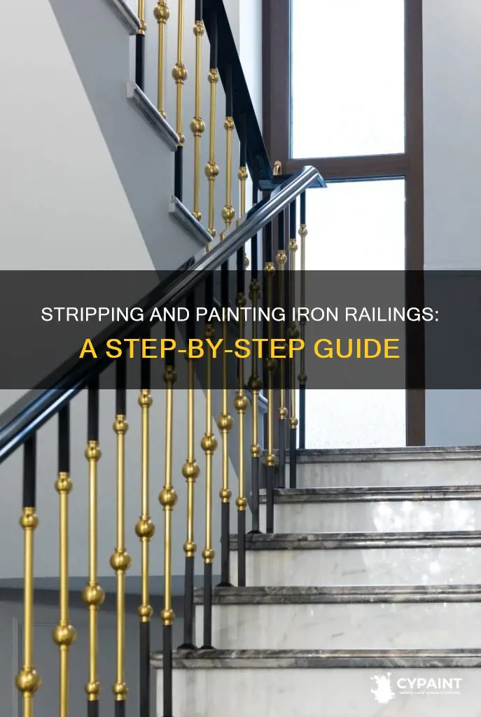 how to strip paint off then paint iron railing