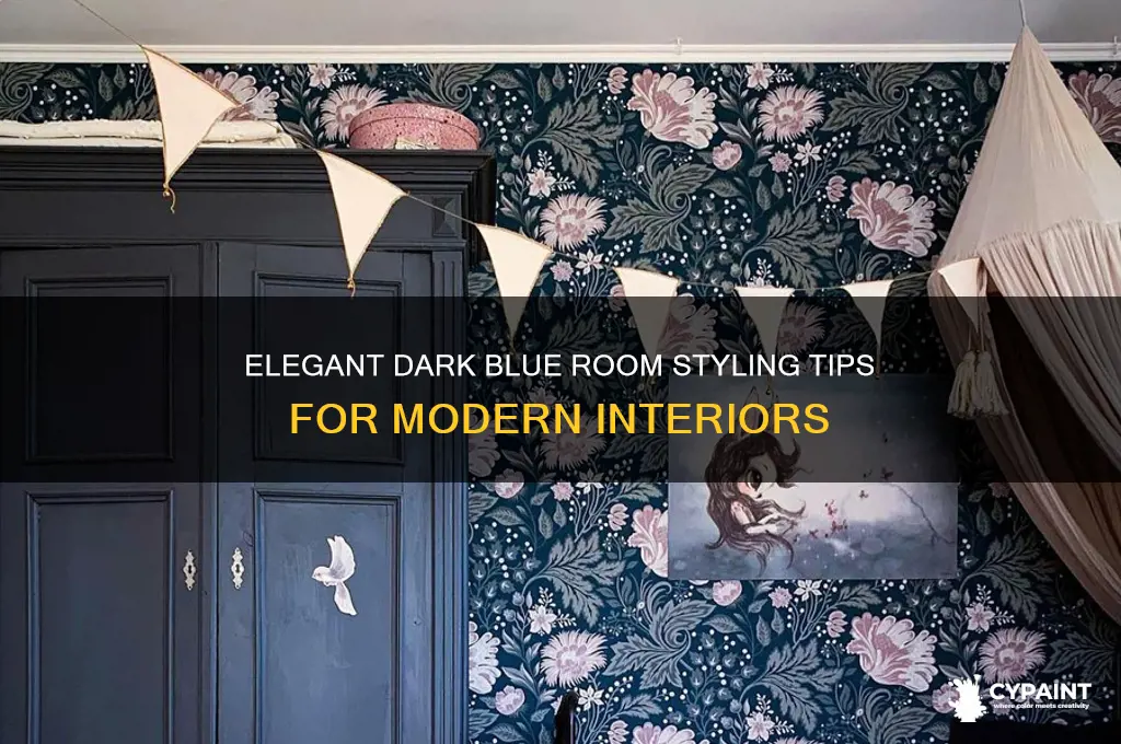 how to style room with dark blue paint