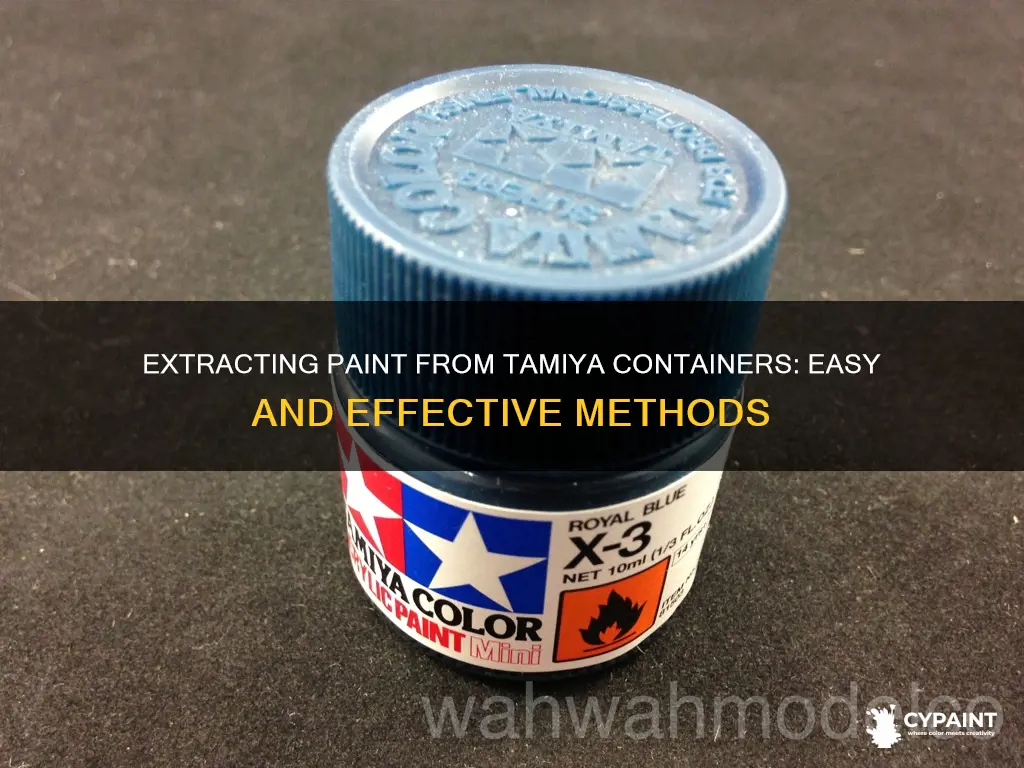 how to suck out out paint from tamiya container