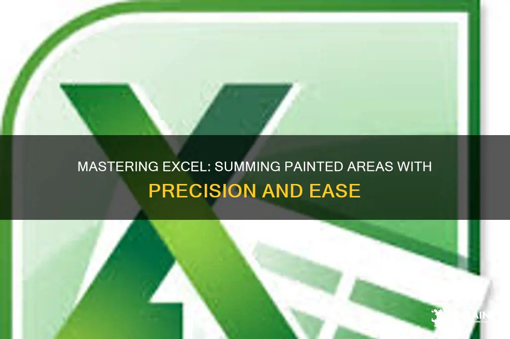 how to sum a painted area in excel