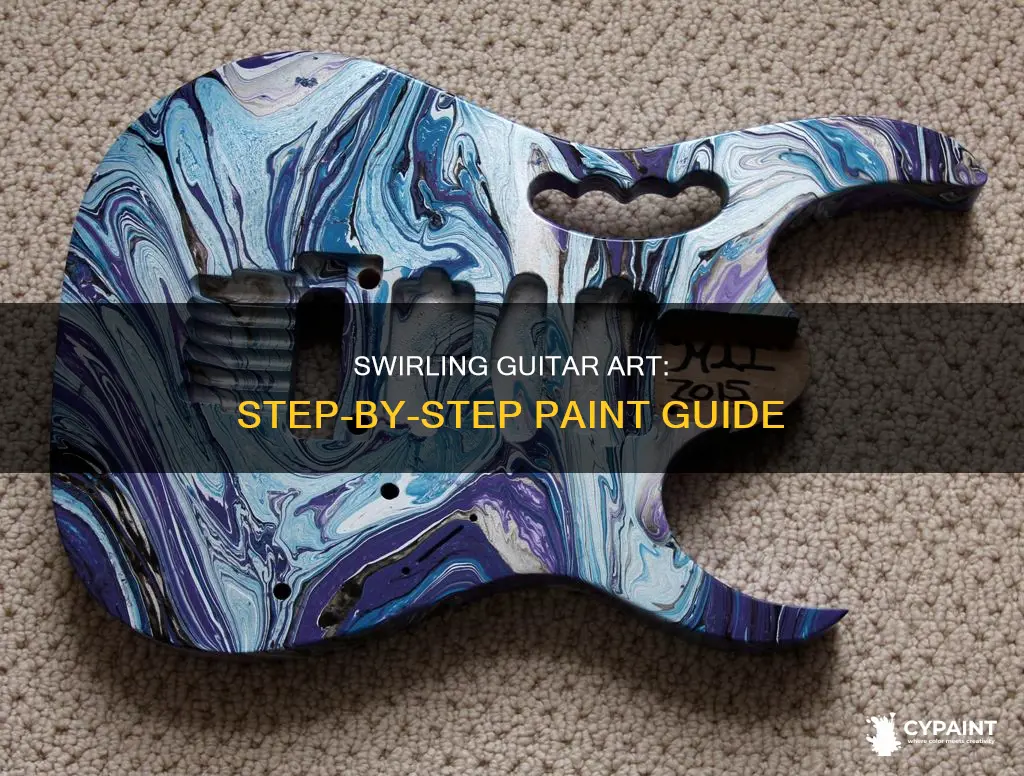 how to swirl paint a guitar step by step