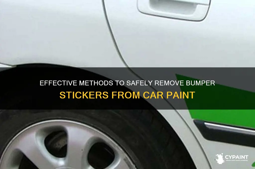 how to take a bumper sticker off paint