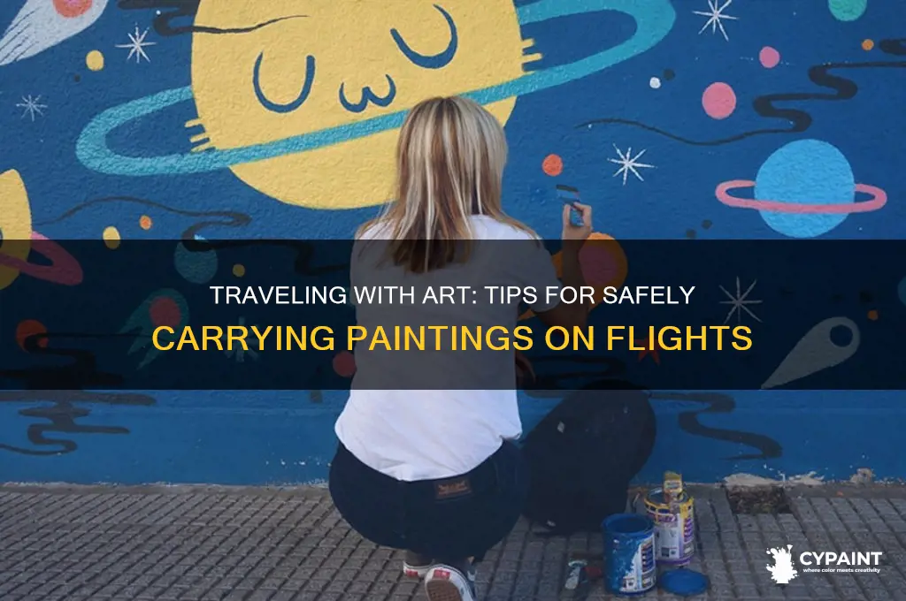 how to take a painting on a plane