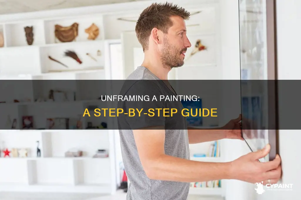 how to take a painting out of a frame